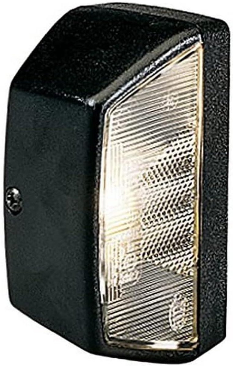 HELLA 2KA 003 389-062 Kentekenlamp - Halogeen - 12/24V - Schroefaansluiting - Lenskleur: Transparent - Stekker: Platte stekker - links/rechts/Achter/Buiten - Aantal: 1