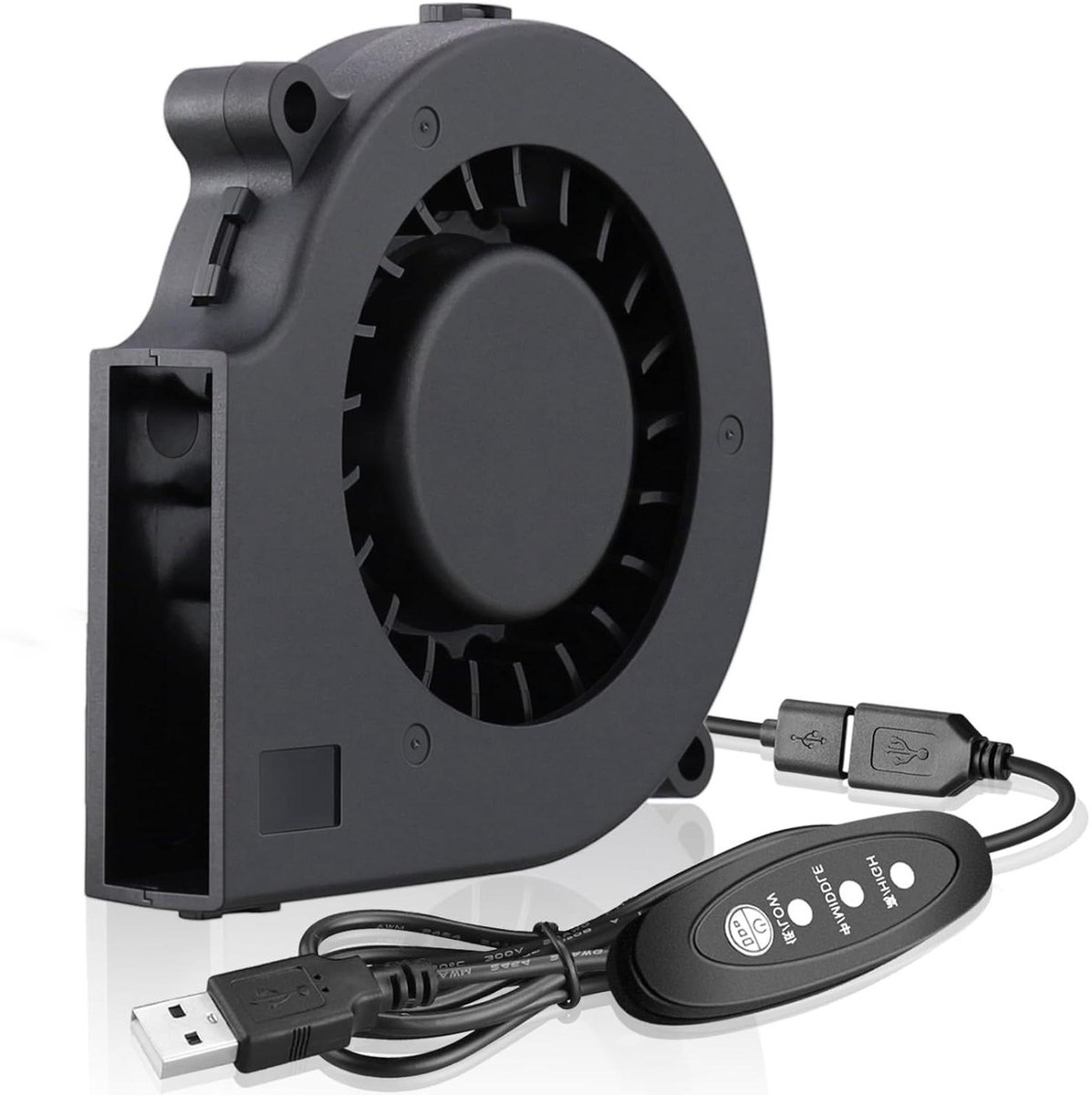 USB Ventilator - Koeler - Laptop Koeling - Compact Ontwerp - 75mm - Zwart
