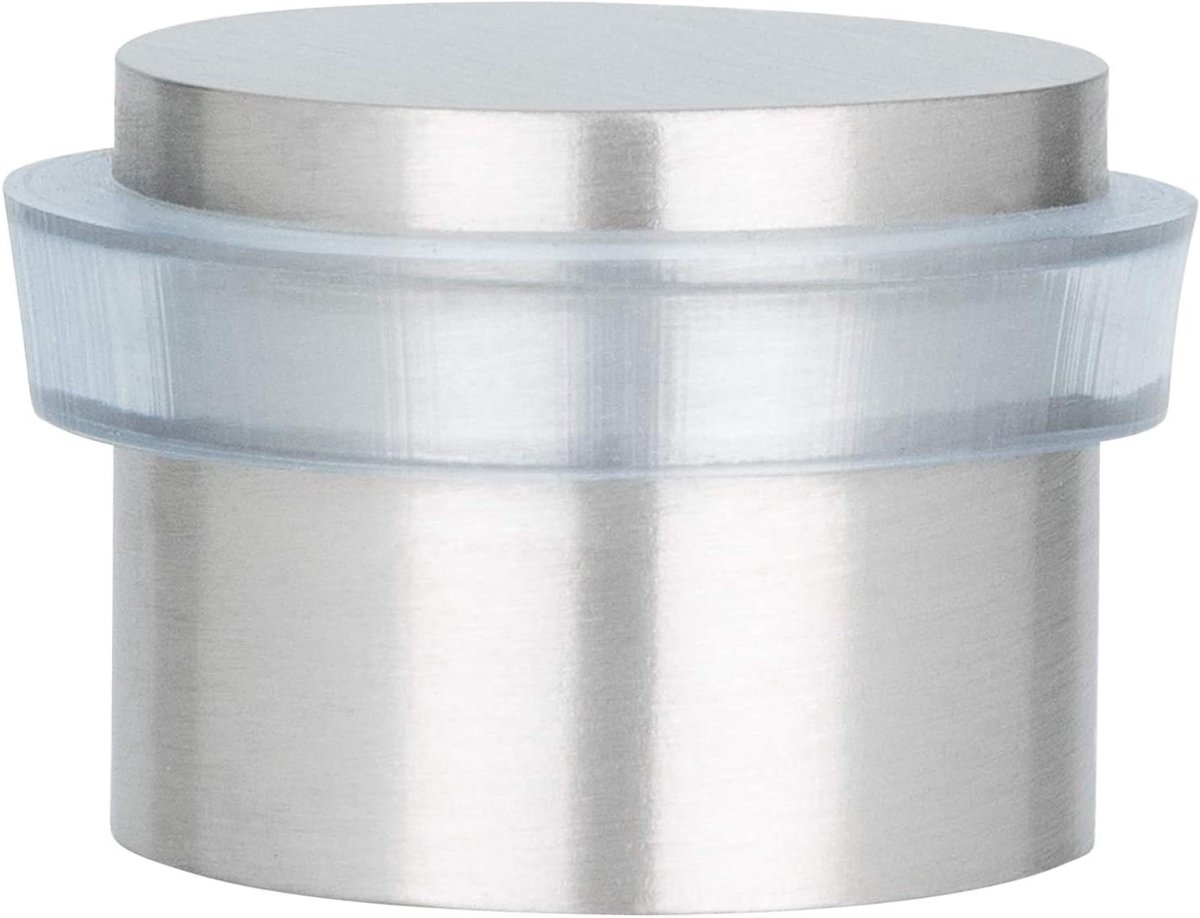 Deurstops - Deurstopper muur - Muren beschermen - Zelfklevende bevestiging - 60 Gram - Mat RVS Transparant