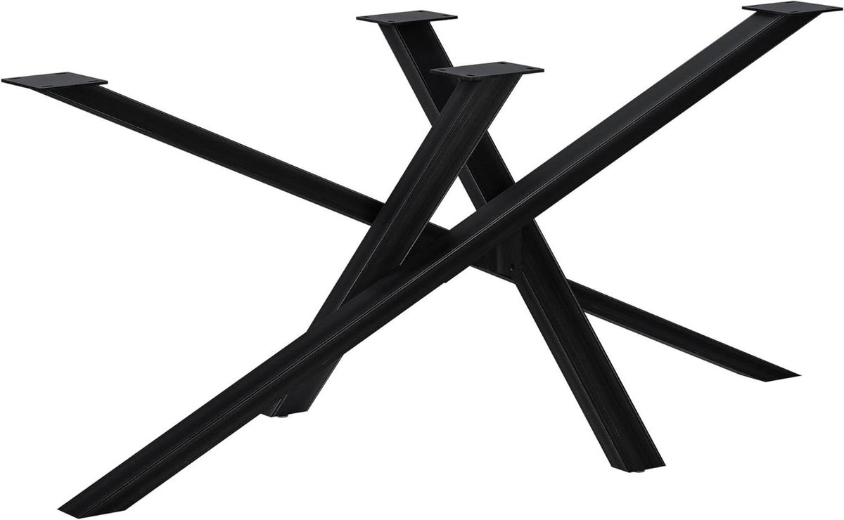 Tafelpoten - Onderstel Tafels - Eettafel Bureau - Stervormig Frame - 160x80x72 cm - Antiek Zwart