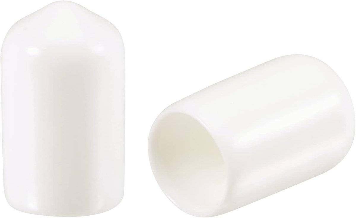 Rubberen Doppen - Beschermkapjes - Vloer Beschermen - Zacht Flexibel Materiaal - 10 mm Binnendiameter - Wit