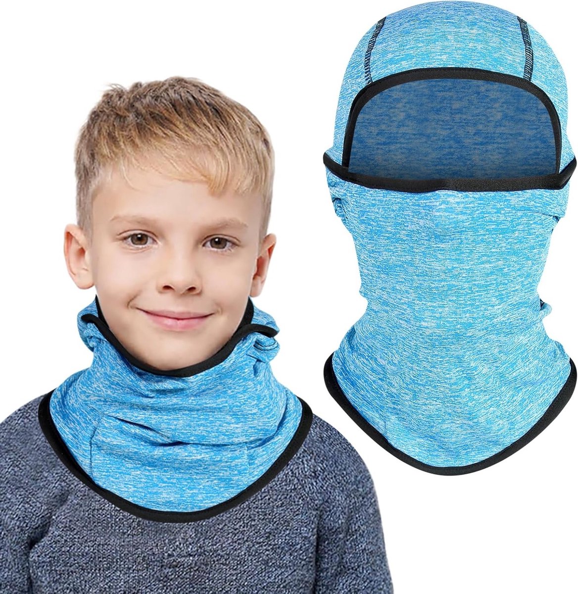 Multifunctionele Balaclava voor Kinderen van 2 tot 8 Jaar - Winddicht Fleece Ski Masker met Nekwarmer voor Fietsen en Wintersport voor Jongens en Meisjes
