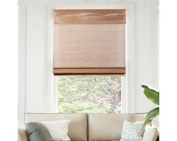 CHICOLOGY Bamboe jaloezieën, bamboetinten, Romeinse tinten voor ramen, Romeinse raamgordijnen, raamschermen voor thuis, bamboetinten voor terras, jaloezieën en tinten, raamschaduw, 35"B x 64"H,
