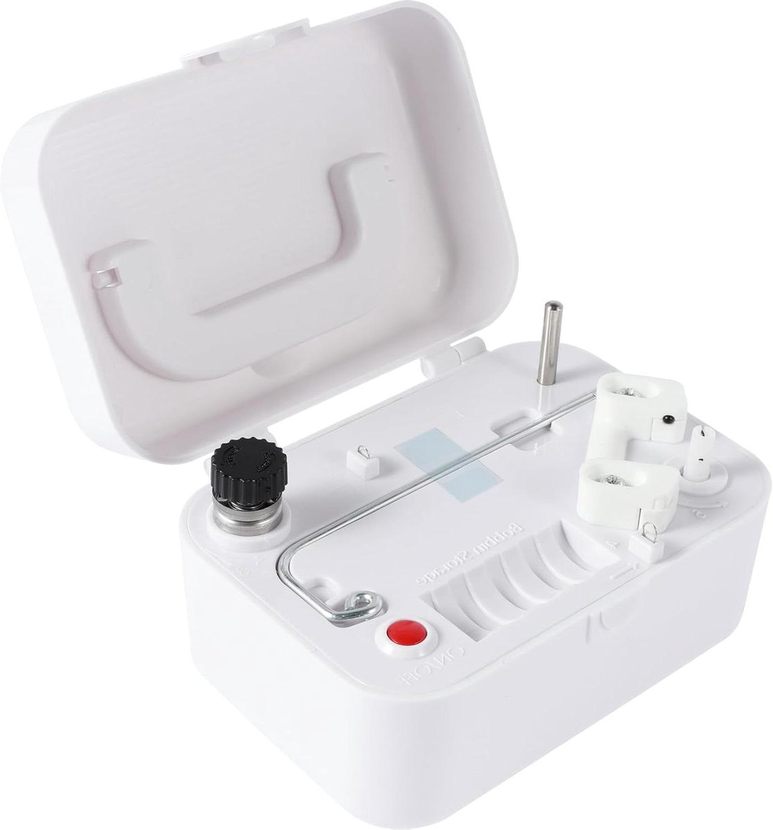 Electric Flush Spool Machine, Portable Thread Machine with Lock and Hidden Handle, Sewing Machine Assistant Accessory Tools, USB or Battery Powered, Portable Sewing Machine for Household and