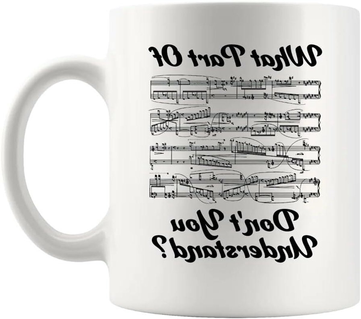 Muziek Leraar Mok - Muzikant Koffiebeker - Lesgeven - Grappige Quote - 325 ml - Wit