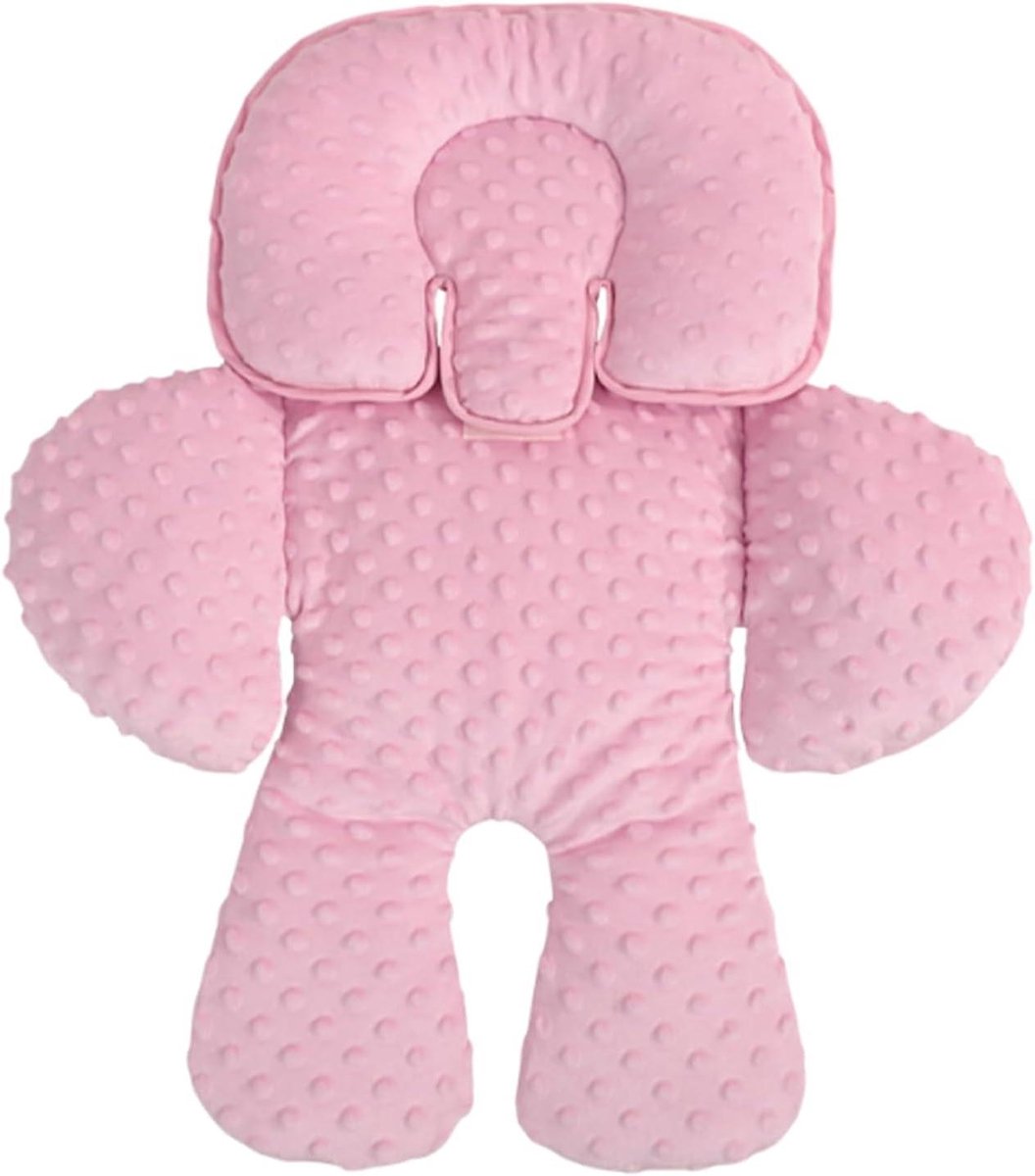 Baby Autostoel Kussen - Peuter Slaapsteun Kinderwagen Inzet - Comfortabel Reizen - Ergonomisch Ontworpen - 52 x 66 cm - Roze
