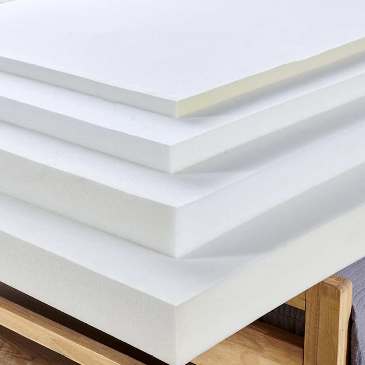 Schuimrubber Hoge Dichtheid - Vullingsschuim Bekledingsschuim - Kussens Opknappen - Stevig Duurzaam Materiaal - 200x60 cm - Wit