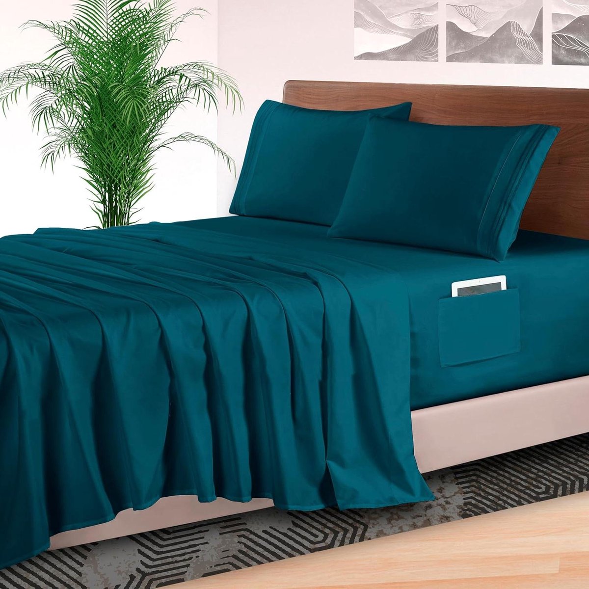 Lakenset 4-delig - Beddengoed set - Comfortabel slapen - Extra diepe zakken - Matras tot 6