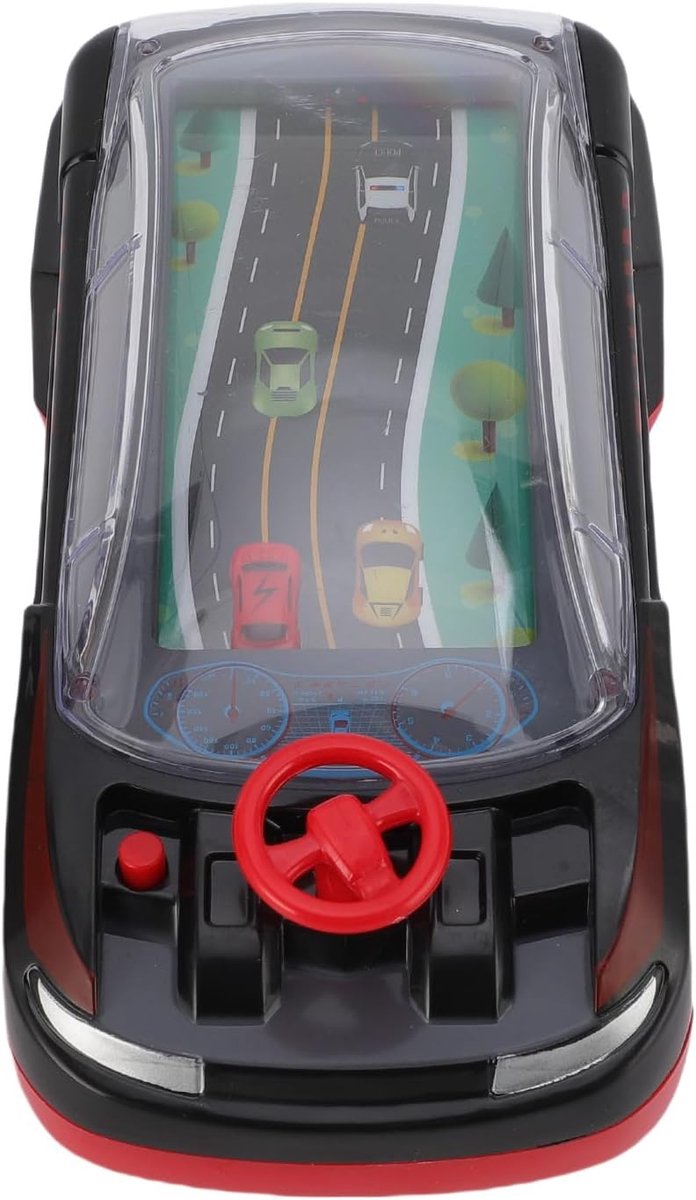 Racegame Handheld - Stuur Speelgoed - Avontuurlijk Spelen - Interactief Vermaak - 18 x 9 x 6 cm - Zwart — afbeelding 5