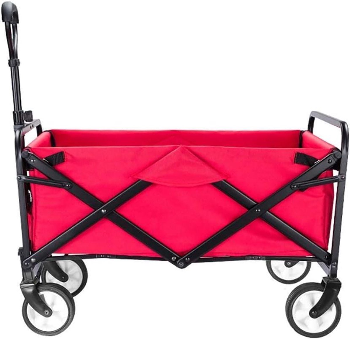 Opbergkar - Draagbare Kar - Boodschappen Doen - Opvouwbaar Ontwerp - 60 kg Draagvermogen - Zwart