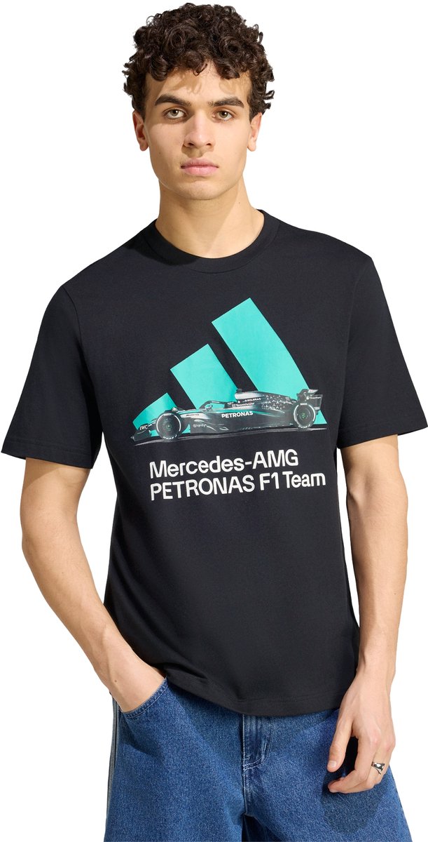 Adidas Performance Mercedes Amg Petronas Formule 1 Team Graphic T-Shirt Heren Zwart