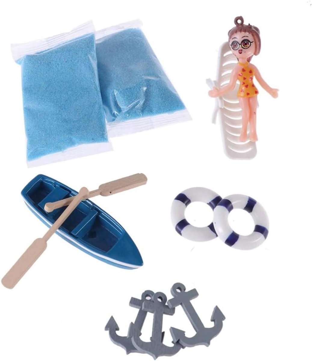 Miniatuur Beeldjes - Strand Decoratie - Tuin Aankleden - Waterdicht Hars - 25 Stuks - Gekleurd