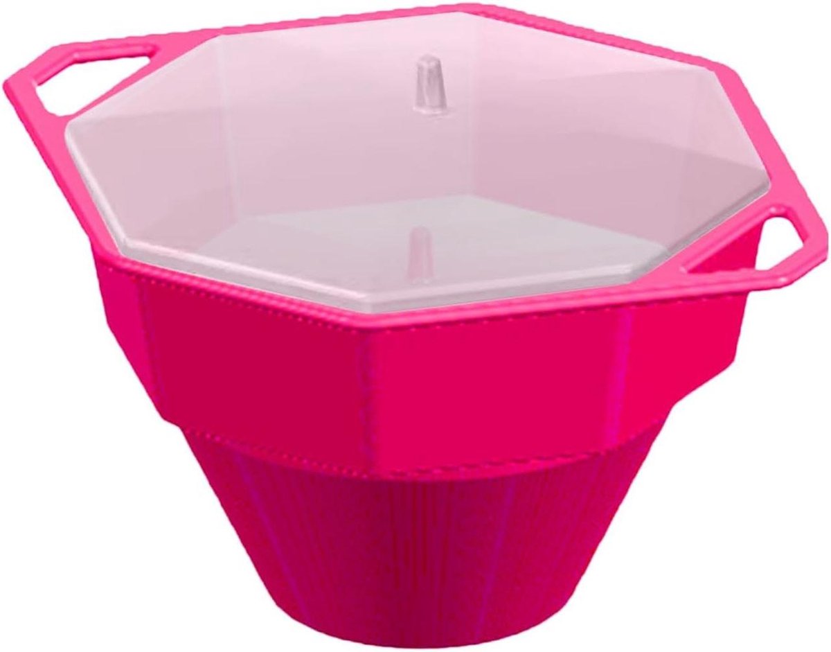 Popcorn Kom Popcornmaker Magnetron Filmavonden Thuis Vaatwasmachinebestendig 28.5 x 24.4 x 14.6 cm Roze