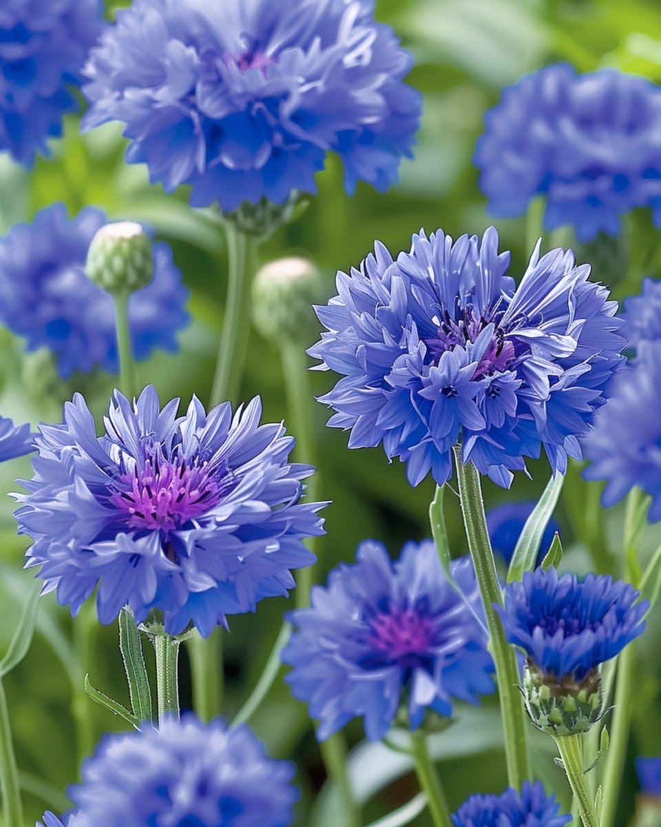 2 sets - Korenbloem Zaden Blue Ball Dubbelbloemig Eenjarig Centaurea Cyanus