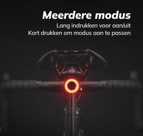 Kit d'éclairage de vélo Wieport Combi Deal - Lampe avant LED 800 lumens et feu arrière Smart Brake avec capteur de mouvement et de freinage - Rechargeable USB et étanche - Convient pour VTT, vélo de course et vélo de ville - Noir