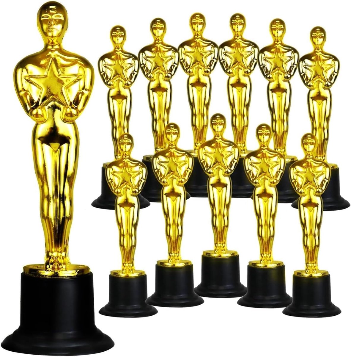 Award Trofee - Prestatie Prijs - Evenementen Bekronen - Oscar Stijl - 12 Stuks - Goud
