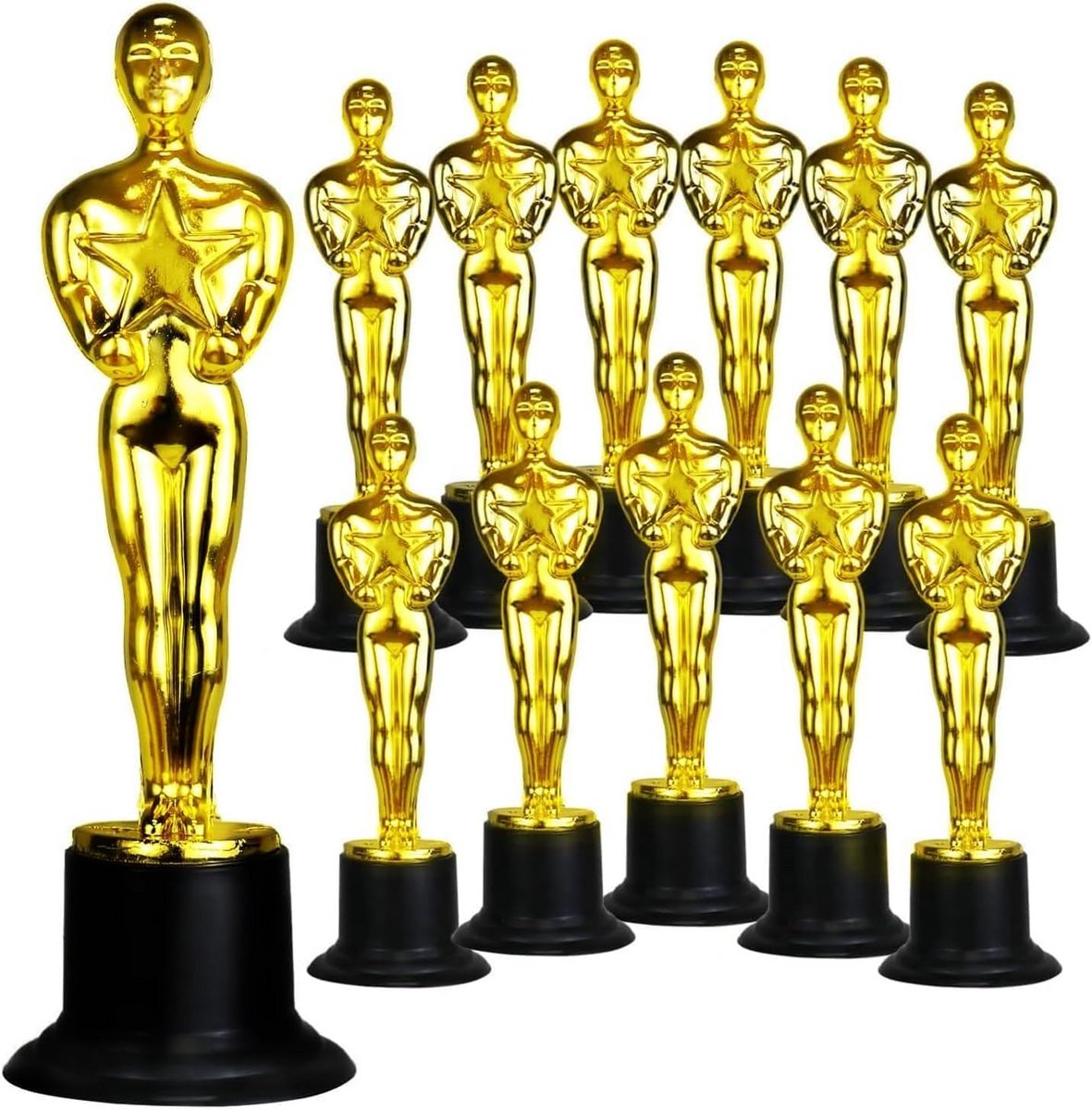 Awards Trofeeën - Gouden Beeldjes - Prestaties Vieren - Oscar Stijl - 24 Stuks - Goudkleurig