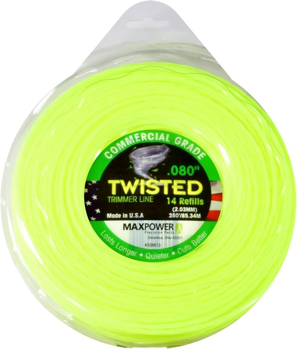Trimmerdraad - Grastrimmerdraad - Gazon Onderhoud - Vierkant Gedraaide Draad - 85 Meter - Neongroen
