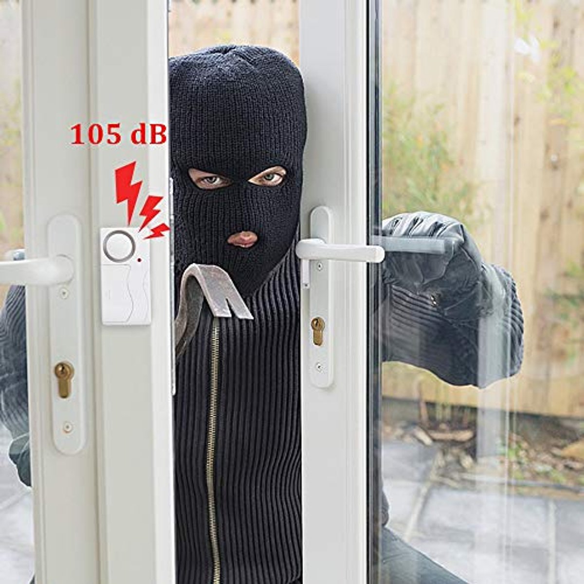 Deuralarm - Beveiligingssensor - Inbraak Preventie - 105dB Luid Alarm - 8.5 x 4 x 1.5 cm - Wit