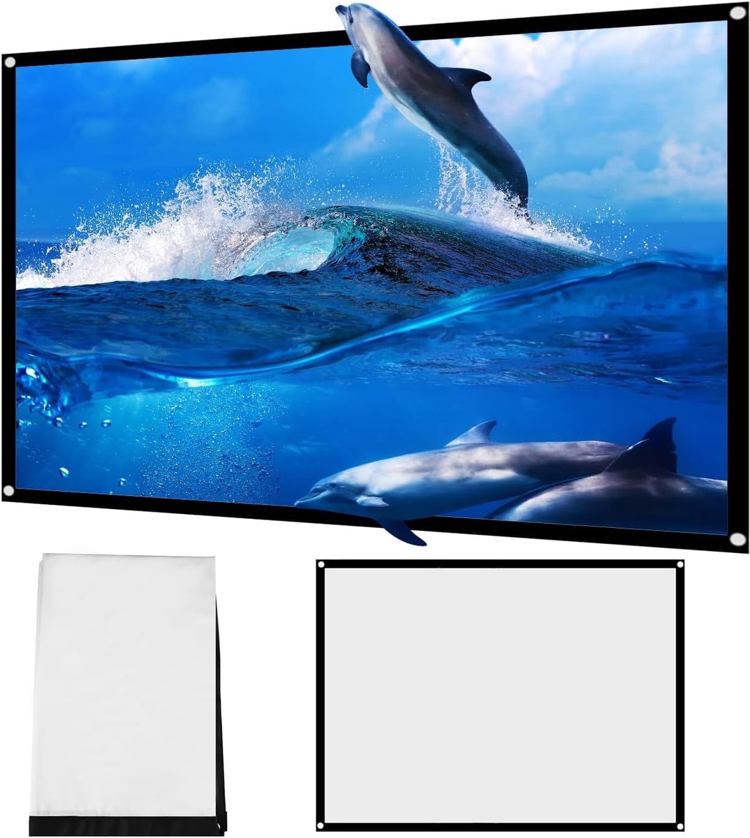 Projectiescherm - Film scherm - Thuisbioscoop Ervaring - Kreukvrij polyester - 100 Inch - Wit