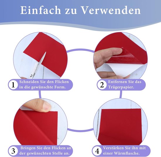 12 Stuks Zelfklevende Reparatie Patches 20 x 10 cm van Merkloos — afbeelding 4