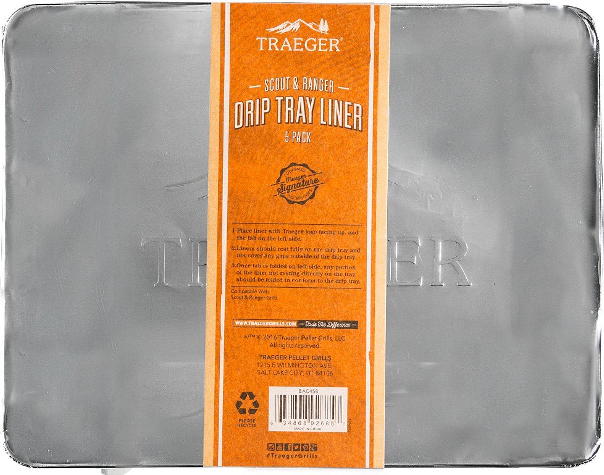 Traeger Drip Tray Liner 5 Pack-Scout/Ranger