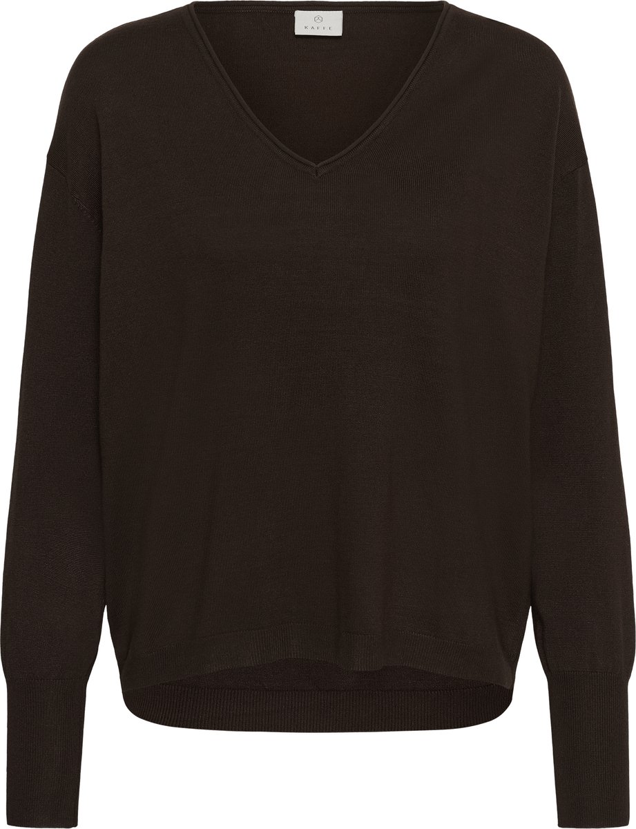 Kaffe KAlizza Mai Pullover Dames Trui - Coffee Bean