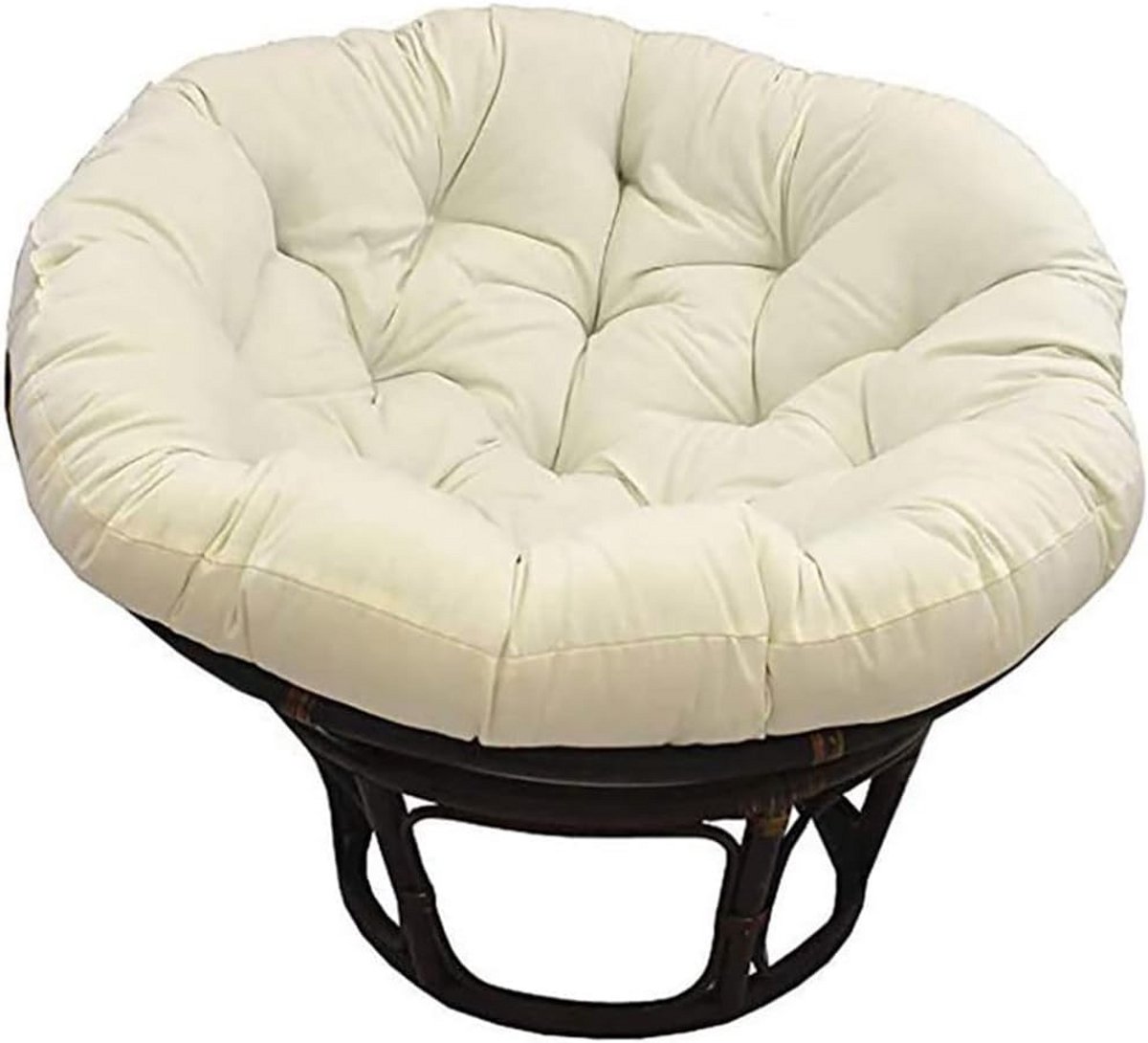 Papasan Stoelkussen - Ronde Kussen - Buiten Zitten - Waterafstotend Stof - 105x105cm - Grijs