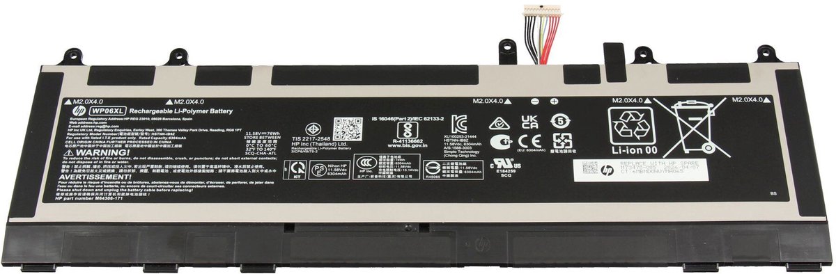 HP WP06XL Batterij - 76Wh