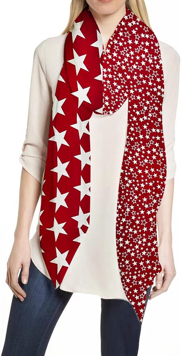 Dames sjaal - Accessoire - Stijlvol aankleden - Lichtgewicht stof - 180x90 cm - Donkerrood