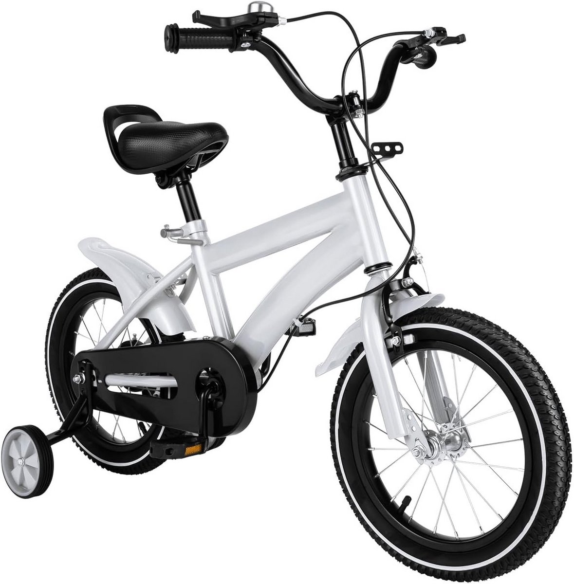 Kinderfiets Loopfiets Eerste Fietstocht Verstelbaar Zadel 14 inch Wit