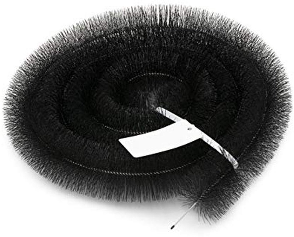 Gootborstel - Dakgoot Bescherming - Verstopte Goten Voorkomen - UV-bestendig Nylon - 40 m - Zwart