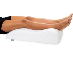 Beenkussen - Ondersteunend kussen - Benen omhoog leggen - Wasbare dubbele overtrek - 68x40cm - Wit