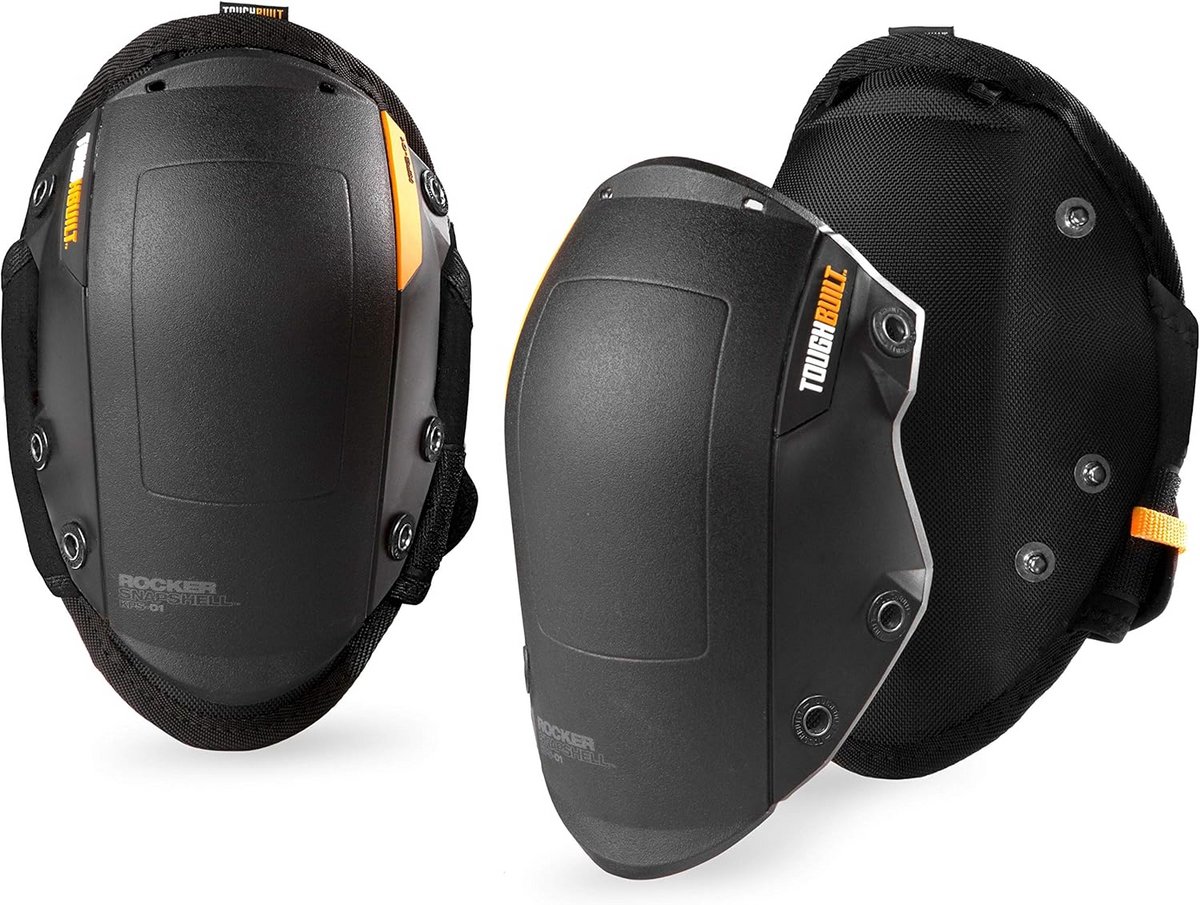 Kniebeschermers - Gelfit Rocker - Veilig Klussen - Verstelbare Banden - 20 cm - Oranje Zwart