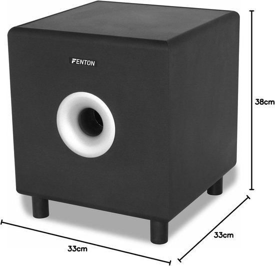 Actieve Subwoofer Zwart 200W met Bass Reflex voor Home Cinema en Hifi — afbeelding 3