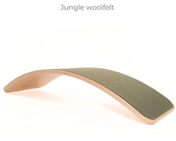 Wobbel Original Balansbord Kind & Gezin - Houten Balance Board (2-14 jr) - Wolvilt Jungle - FSC Beukenhout - 87 cm - Het Origineel Sinds 2015