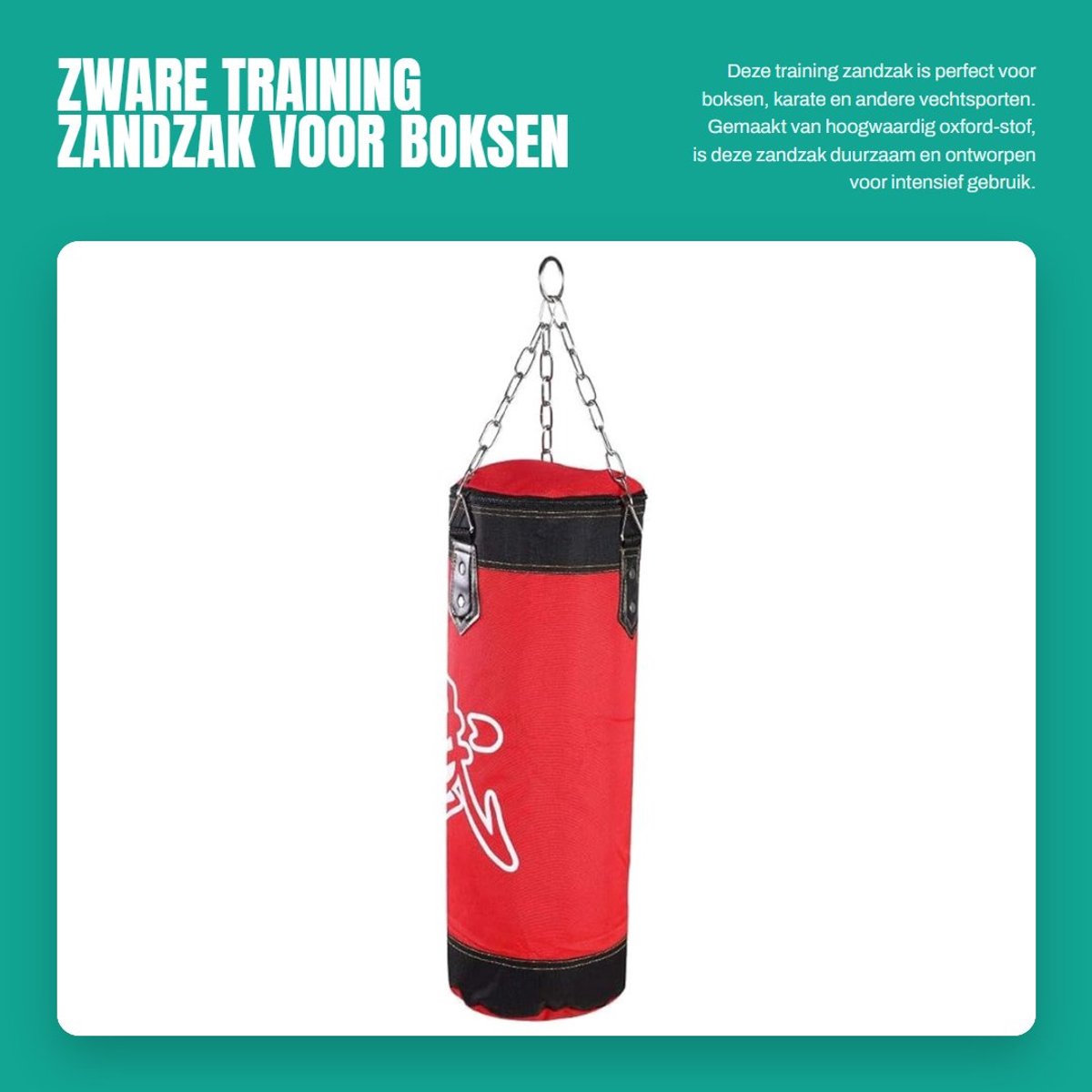 Dailygoods- Zandzak Trainingstas - Lege Zandzak - Slijtvast Oxford-Stoffen - Schokabsorberend - Duurzaam - 60CM - Bokszak