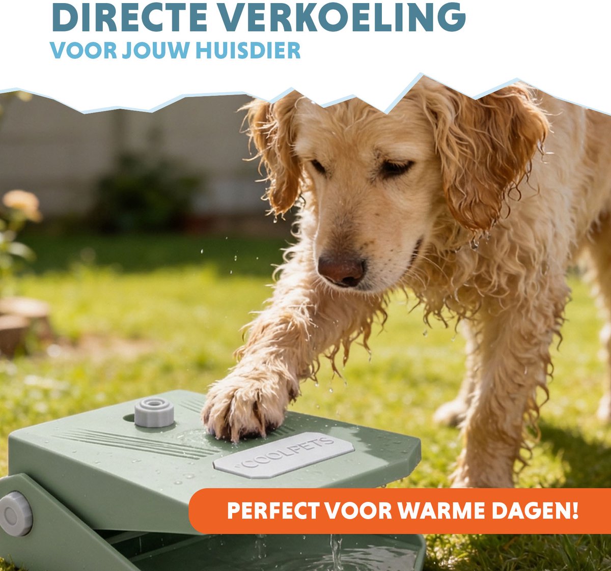 Hofman Animal Care CoolPets Waterfontein Hond Tuinslang - Olive Green thumbnail 2