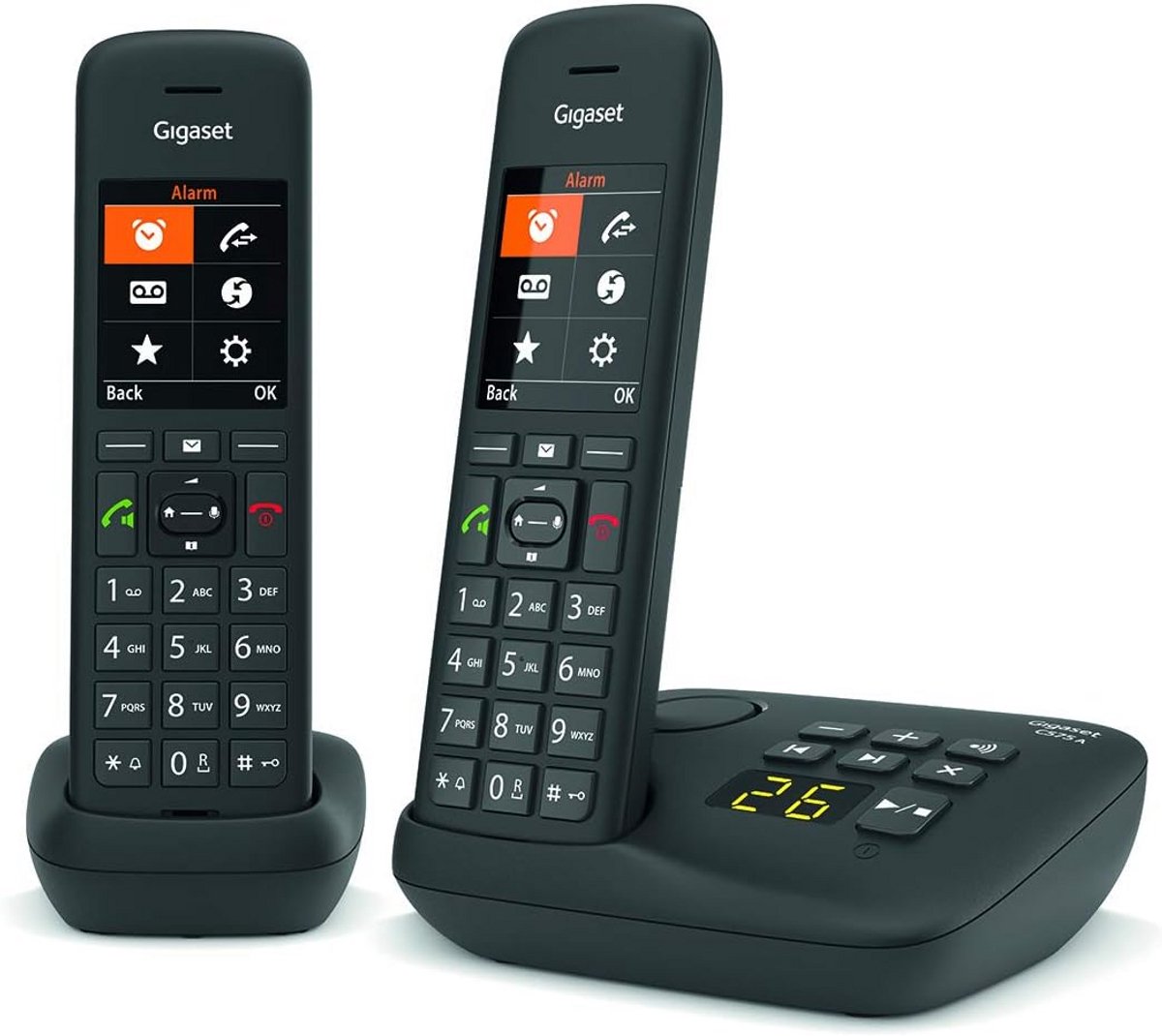 Draadloze Telefoon - Huistelefoon Duo - Thuis Bellen - Geïntegreerd Antwoordapparaat - 2 Handsets - Zwart