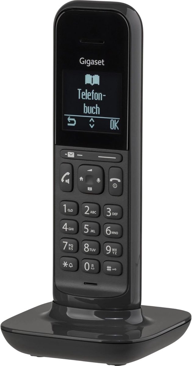 Draadloze Telefoon - DECT Handset - Stijlvol Bellen - Groot Display - 150 Contacten - Grijs