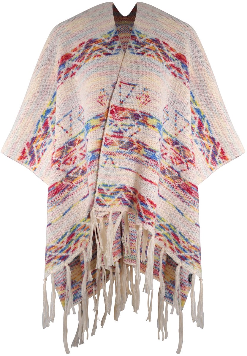 Dailygoods- Wintervest Omkeerbaar - Poncho Dames - Imitatie-Kasjmier - Casual/Feest - 110x150 cm - Lichtgewicht 0,7 pond