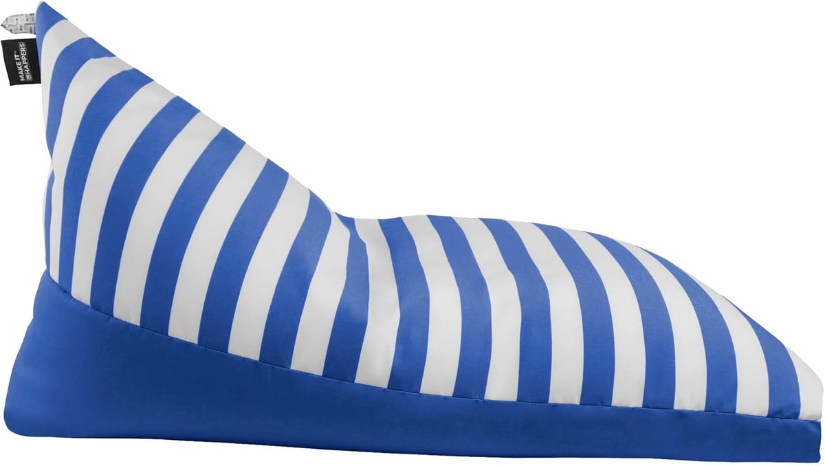 Zitzak Piramide - Luie stoel - Buiten ontspannen - Waterdicht en wasbaar - XXL 90x155x80cm - Blauw