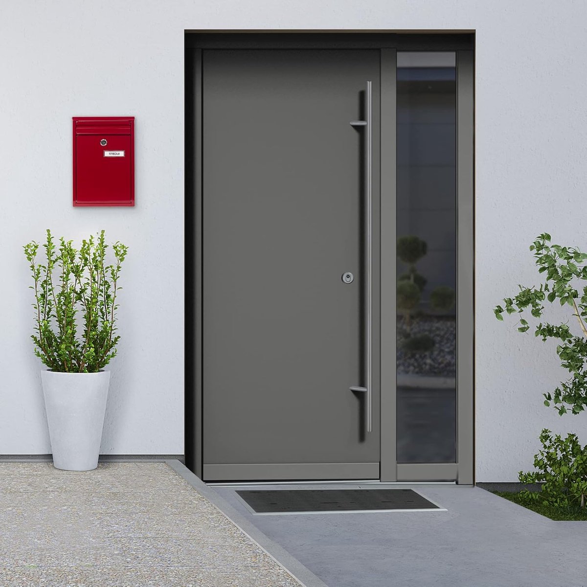 Brievenbus - Wandbrievenbus Doorwerpbrievenbus - Post Ontvangen - Modulair Systeem - DIN A5 Formaat - Rood