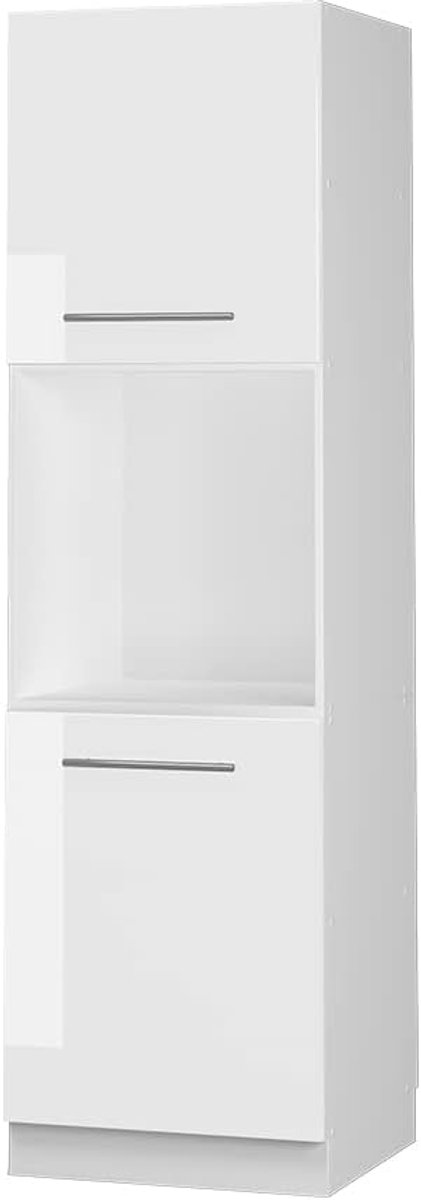 Keukenkast - Opbergkast - Keuken Organiseren - Soft-close Scharnieren - 60 cm Breed - Wit Hoogglans