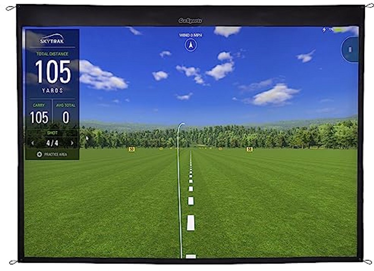 Projectie Scherm - Slagscherm Beamer - Golf Simulatie - Robuuste Polyester - 10ft x 7ft - Wit