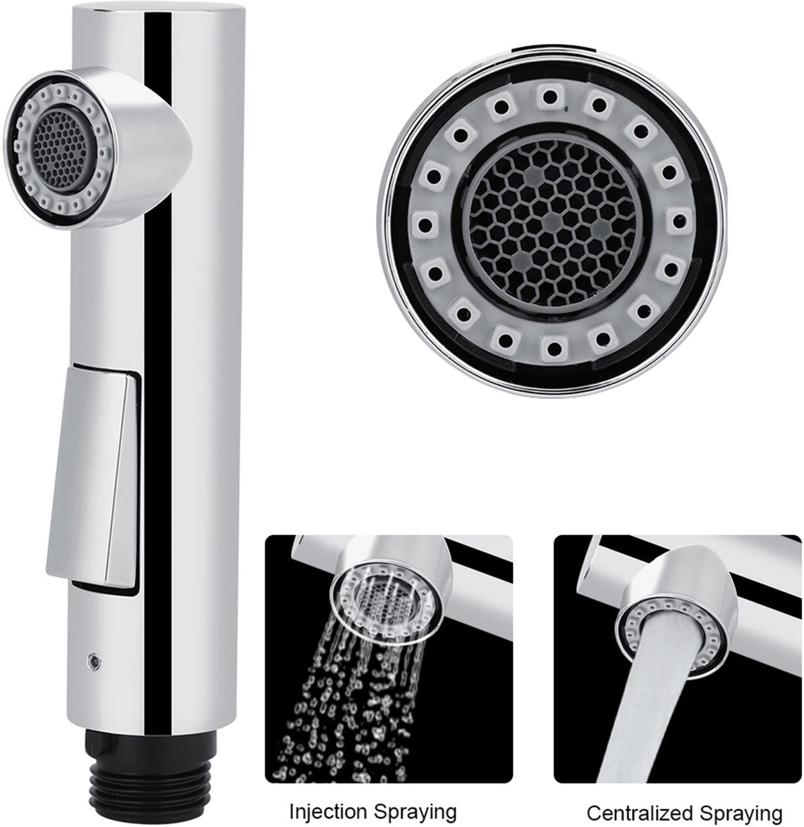 Dailygoods- Sproeikop G1/2 Uitschuifbaar - Sproeikop Keukenkraan - Sproeikop Badkamer - Du