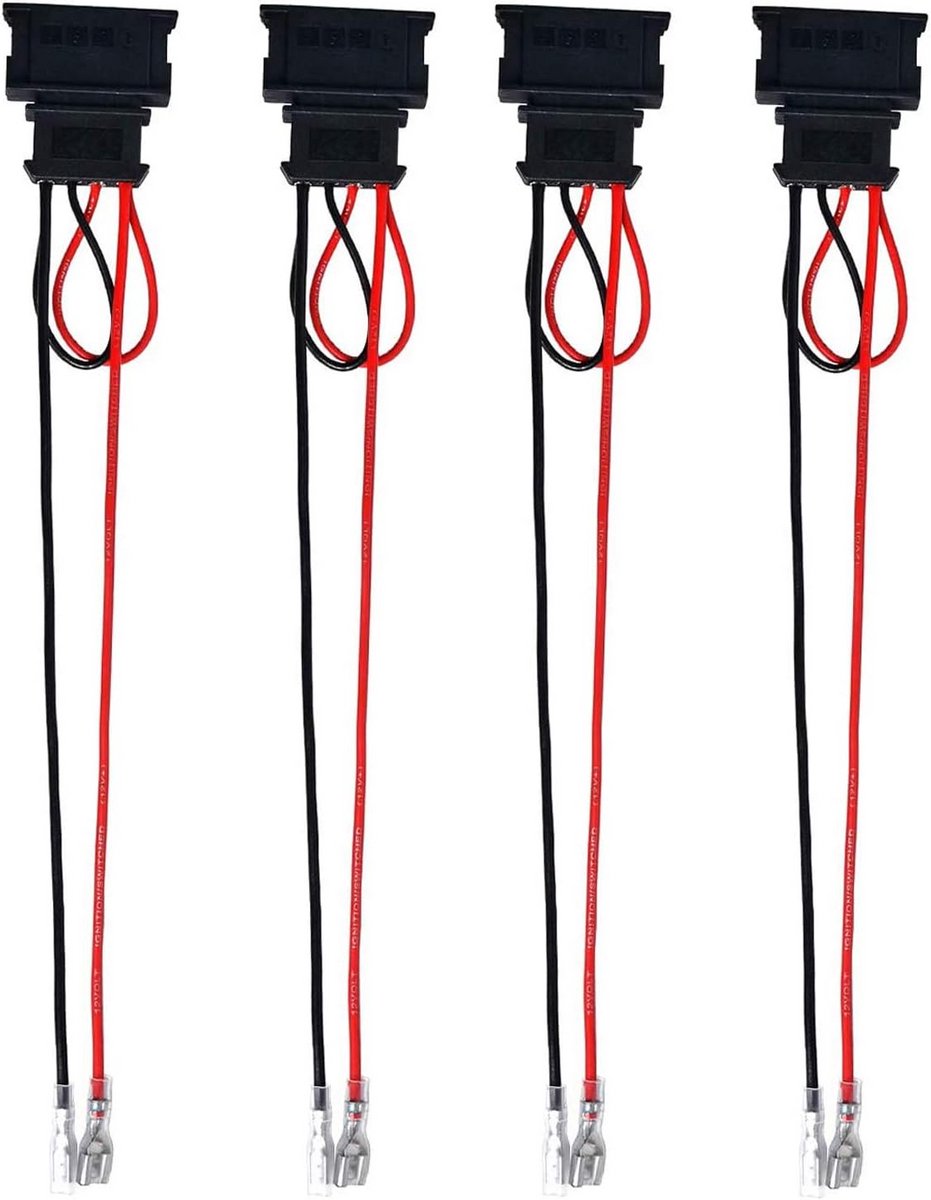 Speaker Kabel Adapter - Audio Connector - Auto Audio - Eenvoudige Installatie - 4 Stuks - Zwart