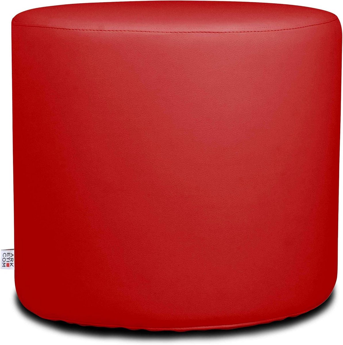 Ronde poef - Voetenbankje bijzettafel - Extra zitplek - Afneembare hoes - 42x42 cm - Grijs