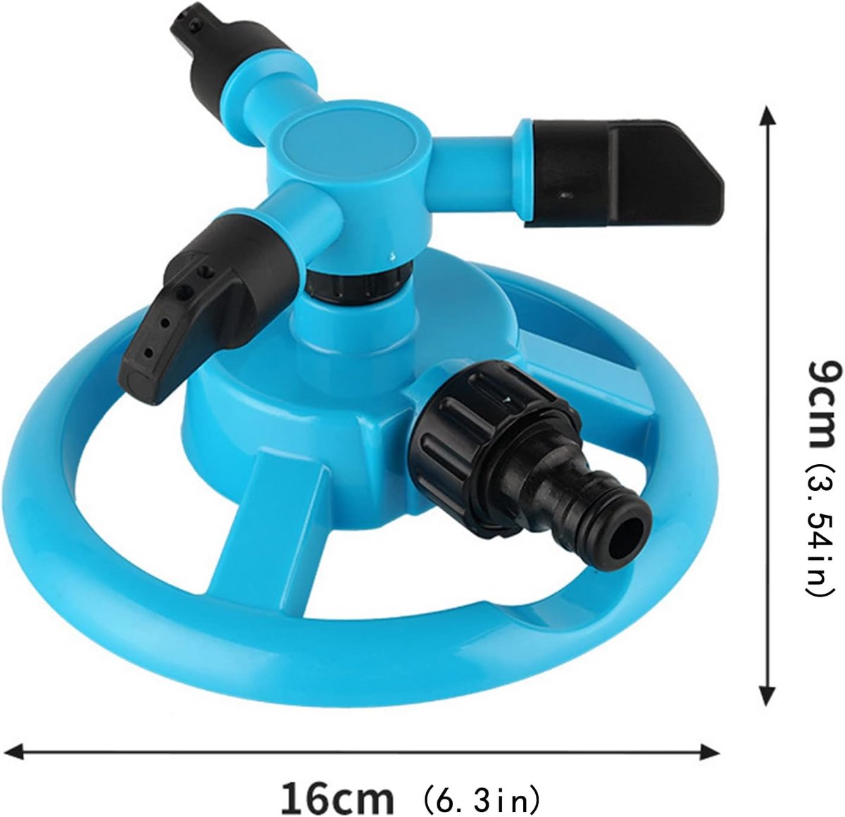 Buiten Sproeier - Gazon Verlichter - Automatisch Besproeien - 360 Graden Rotatie - 18.5 x 16.5 cm - Blauw