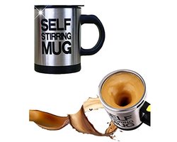 Zelfroerende Mok - Automatische Beker - Dranken Mengen - Eenvoudige Knopbediening - 400 ml - Zwart